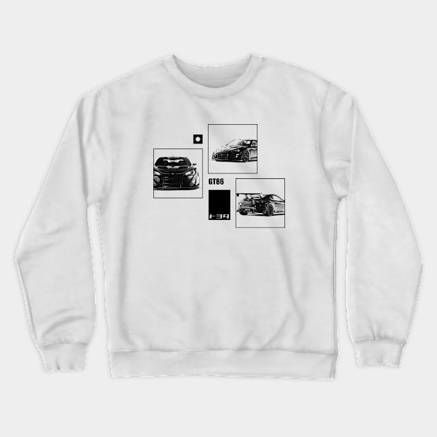 TOYOTA GT86 Black 'N White Archive Crewneck Sweatshirt by Cero